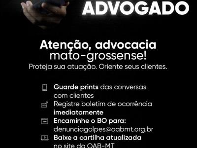 Foto da Notícia: OAB-MT lança cartilha orientando população a não cair em golpes